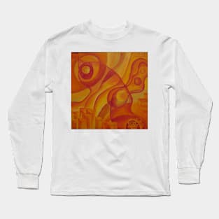 Oil Painting -  Abstract Red and Yellow, 2008 Long Sleeve T-Shirt